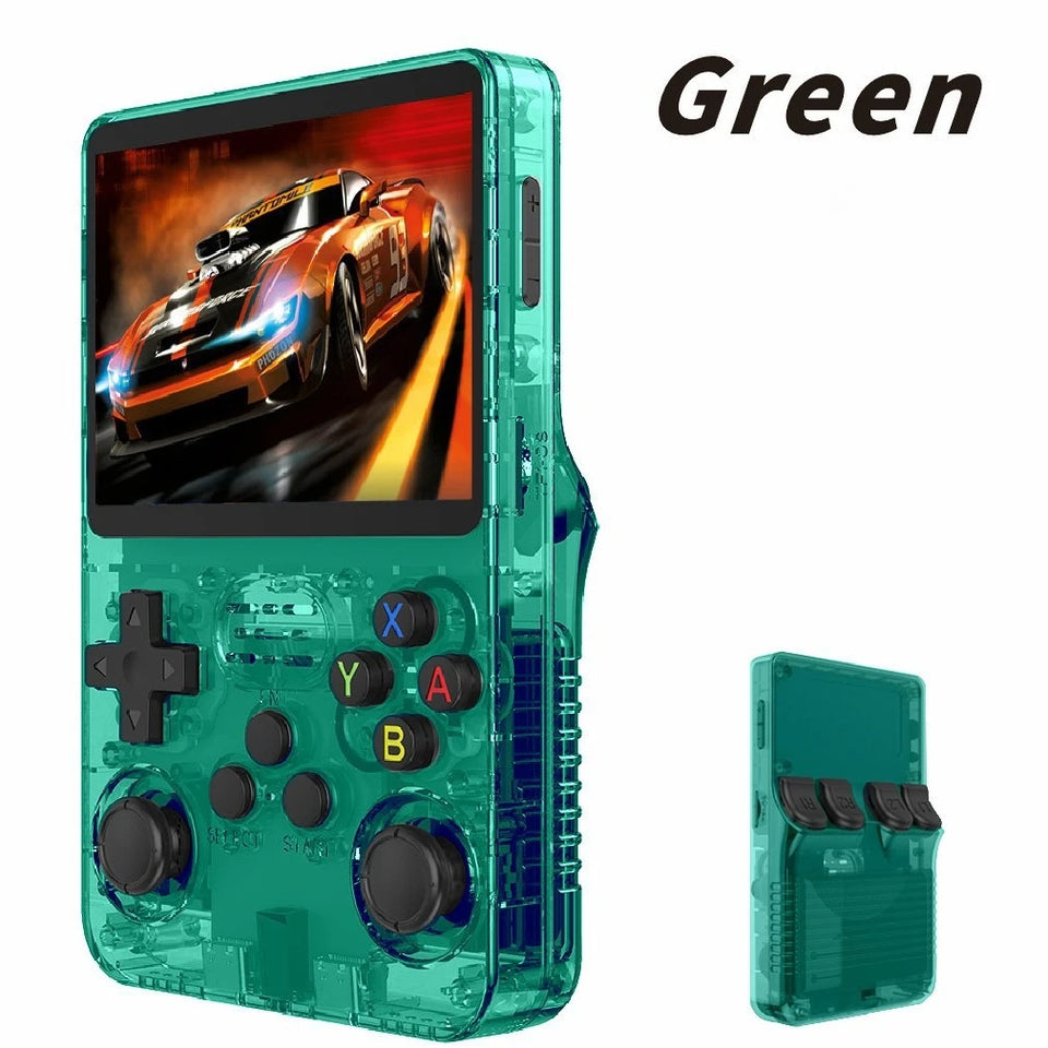 128GB R36S Retro Handheld Video Game Console 3.5Inch IPS Screen Player Kid Portable Pocket Video Player Games Arkos System