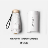 55% Off Mini Sun Umbrella Small Pocket Rain Umbrella Vinyl Folding UV Ultraviolet Protection Sun Shade Pocket Parasol Capsule