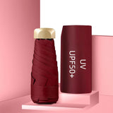 55% Off Mini Sun Umbrella Small Pocket Rain Umbrella Vinyl Folding UV Ultraviolet Protection Sun Shade Pocket Parasol Capsule