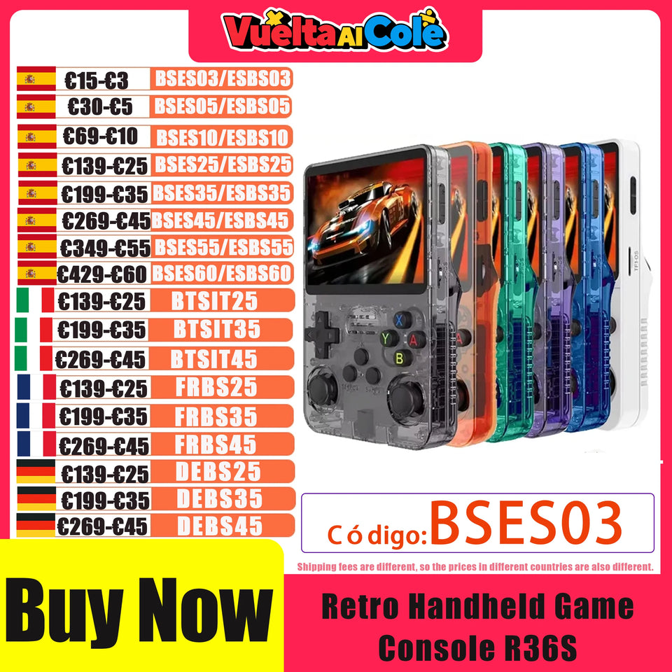 R36S/ R36H  Handheld Video Game Console Linux System 3.5 Inch IPS Screen Portable Retro Pocket Video Player Gifts For Christmas