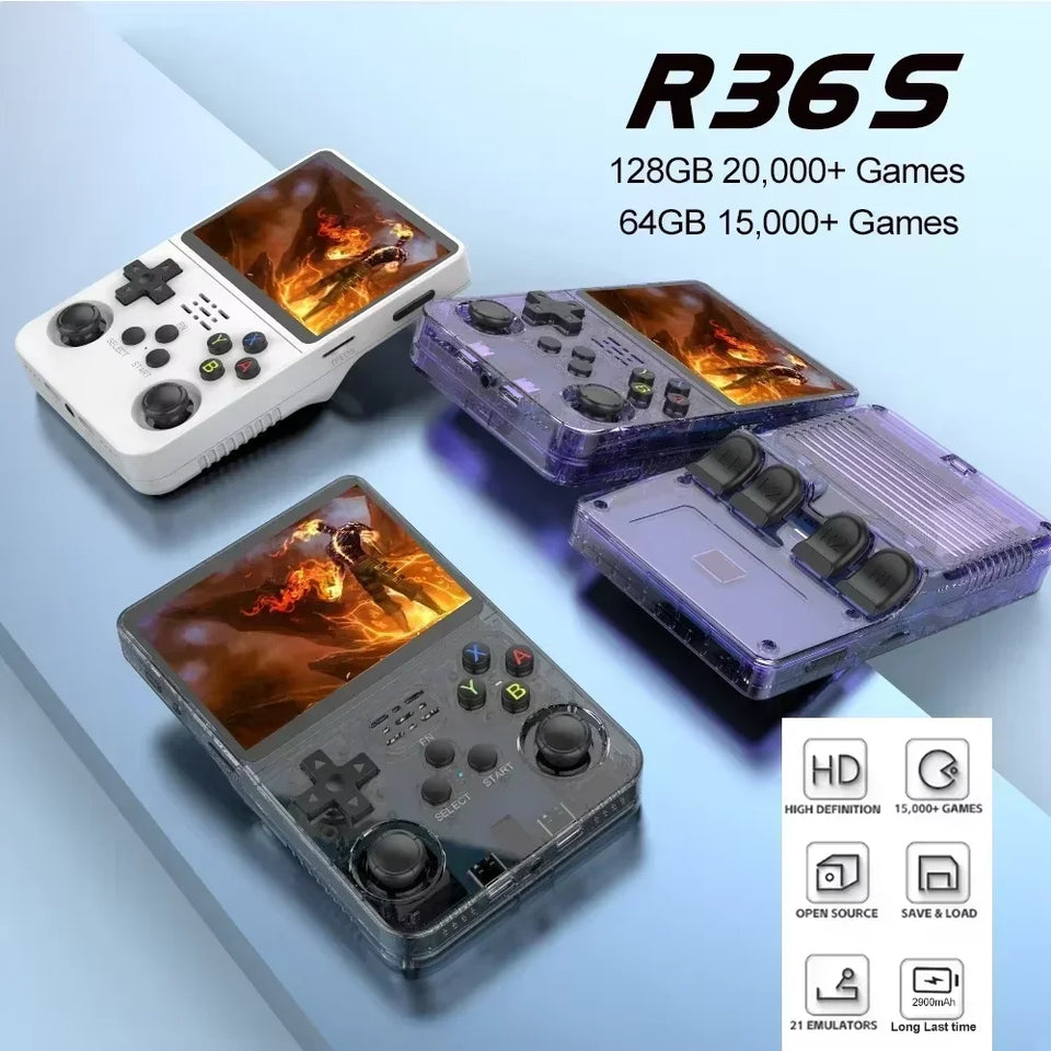R36S/ R36H  Handheld Video Game Console Linux System 3.5 Inch IPS Screen Portable Retro Pocket Video Player Gifts For Christmas