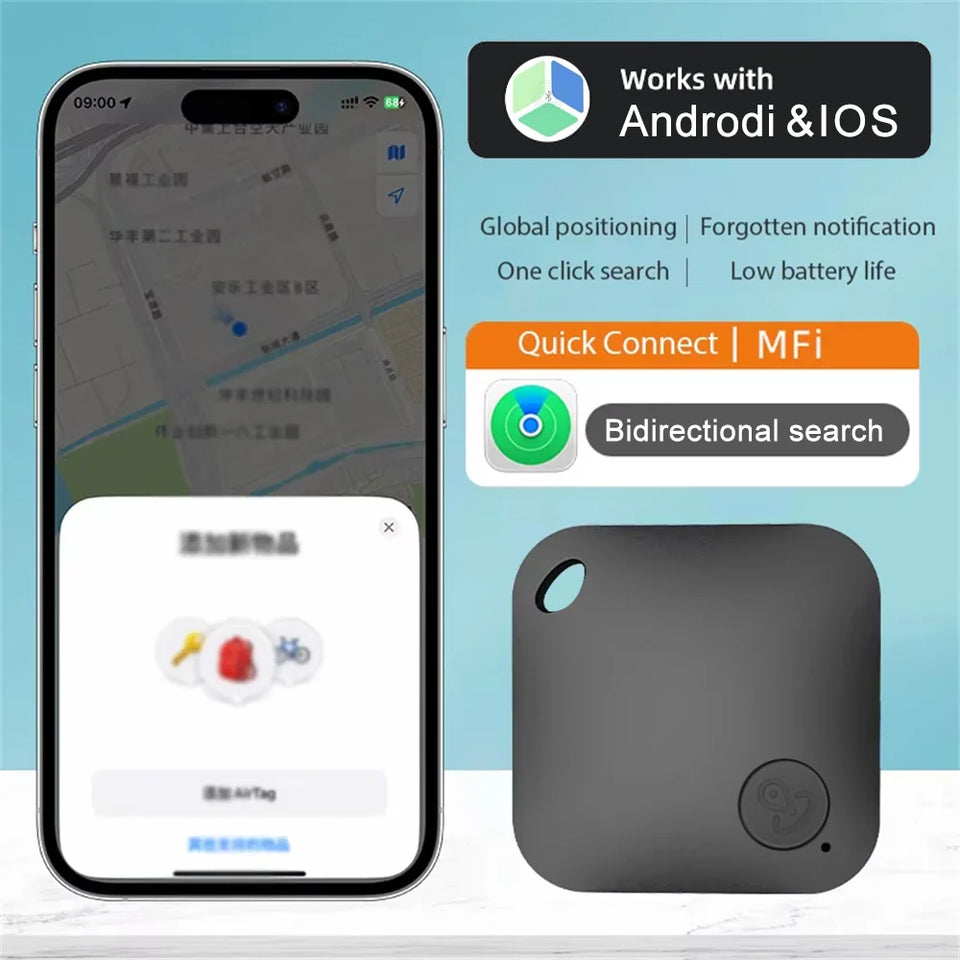Smart Bluetooth GPS Tag Tracker Work with Android IOS APP Anti Lost Reminder Device Anti-loss Rated Locator Car Key Pet Finder