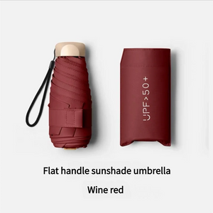 55% Off Mini Sun Umbrella Small Pocket Rain Umbrella Vinyl Folding UV Ultraviolet Protection Sun Shade Pocket Parasol Capsule